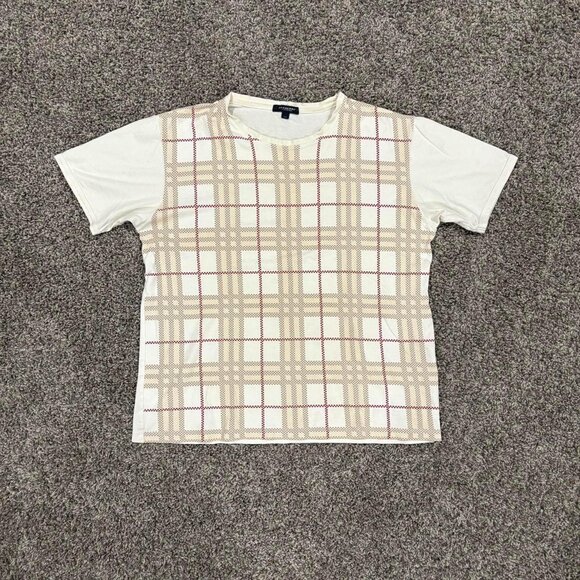 Burberry Men's Cream and White T-shirt - Picture 1 of 5